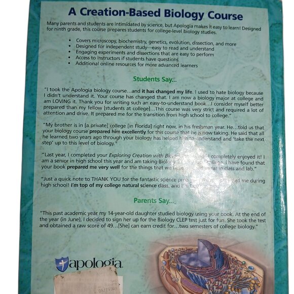 Exploring Creation With Biology 2nd Ed Apologia Book With Tests and Solutions CD - Picture 8 of 10